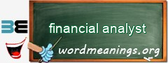 WordMeaning blackboard for financial analyst